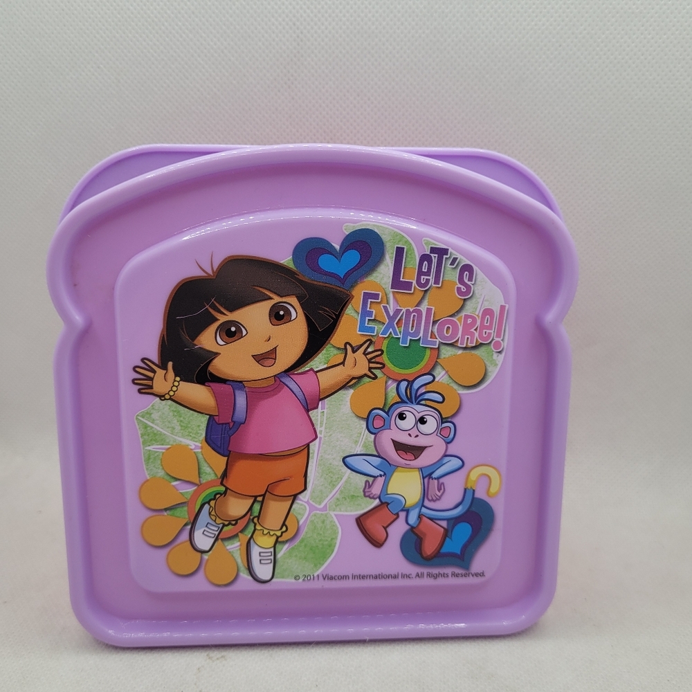 Dora The Explorer Let’s Explore! Sandwich Container Box Lunch Pink Zak! Designs